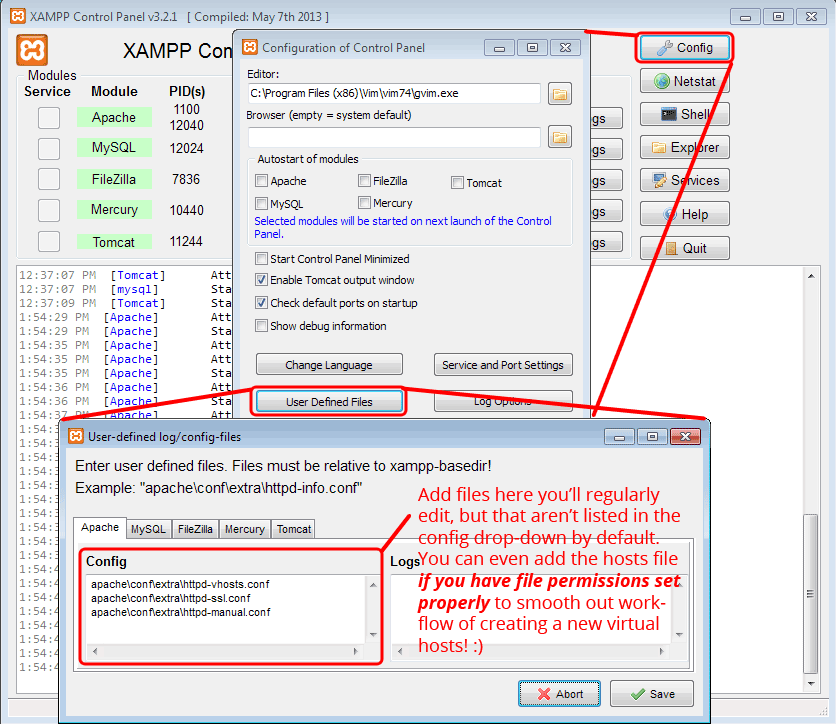 xampp ssl configuation windows